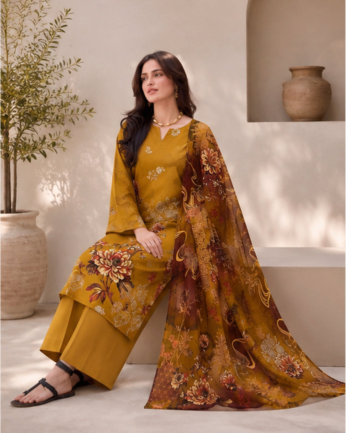 Gul-e-Rang 9B 3-Piece Lawn Suit | Faislabad Fabrics FAISALABAD FABRICS