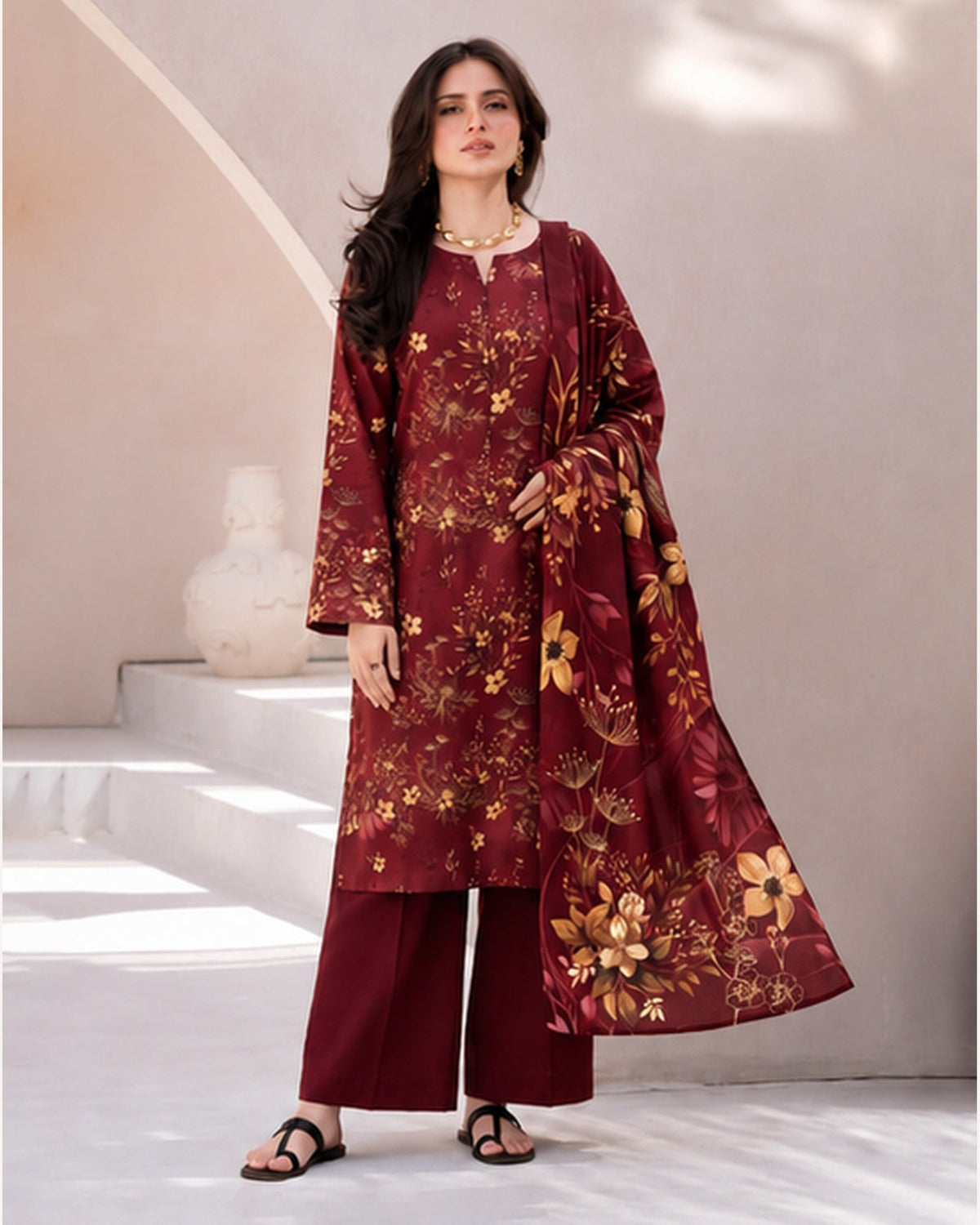 Gul-e-Rang 5B 3-Piece Lawn Suit | Faislabad Fabrics FAISALABAD FABRICS