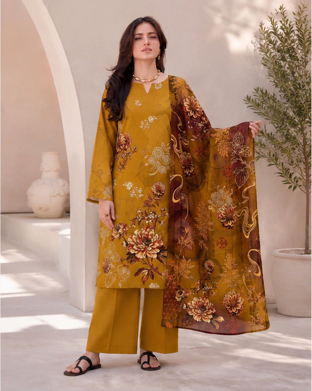 Gul-e-Rang 9B 3-Piece Lawn Suit | Faislabad Fabrics FAISALABAD FABRICS