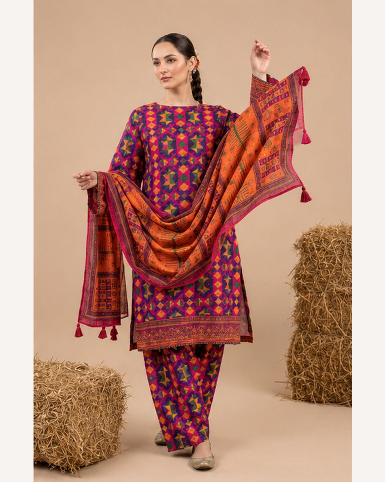 Gul-e-Rang 13B 3-Piece Lawn Suit | Faislabad Fabrics FAISALABAD FABRICS