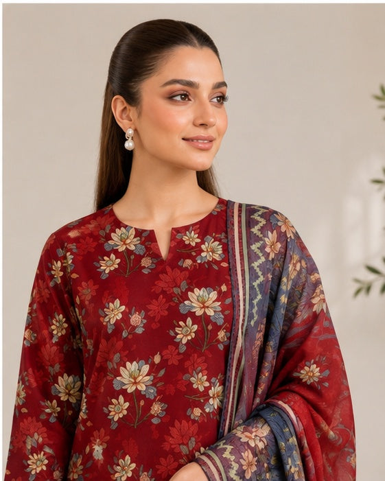 Gul-e-Rang 3B 3-Piece Lawn Suit | Faislabad Fabrics FAISALABAD FABRICS